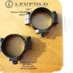 Leupold colliers QR (Quick Realease)  de 34 mm  droit