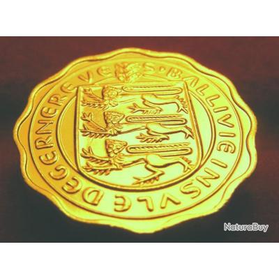 Monnaie Guernesey Guernsey Three Pence 1959 Or Pl Edition Limitee Monnaies