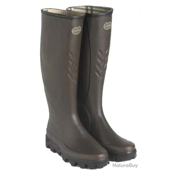 Bottes Crs Jersey Le Chameau marron taupe-Marron fonc-40