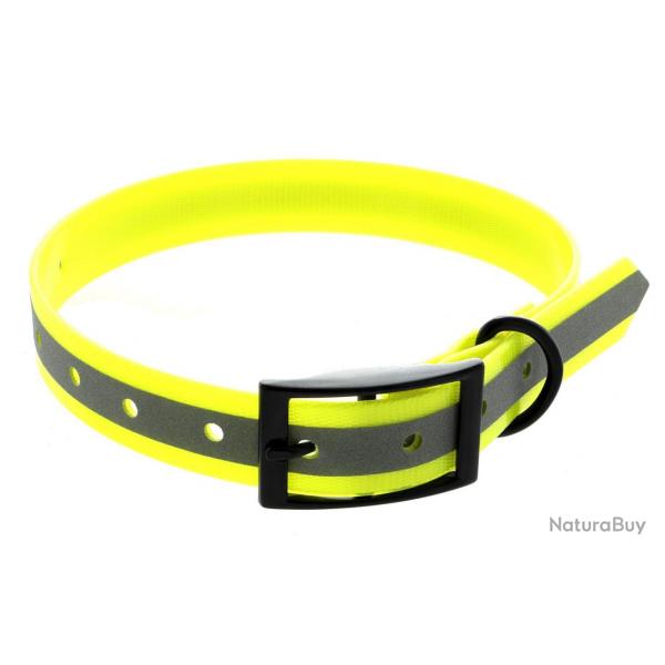 Collier TPU rflchissant jaune fluo