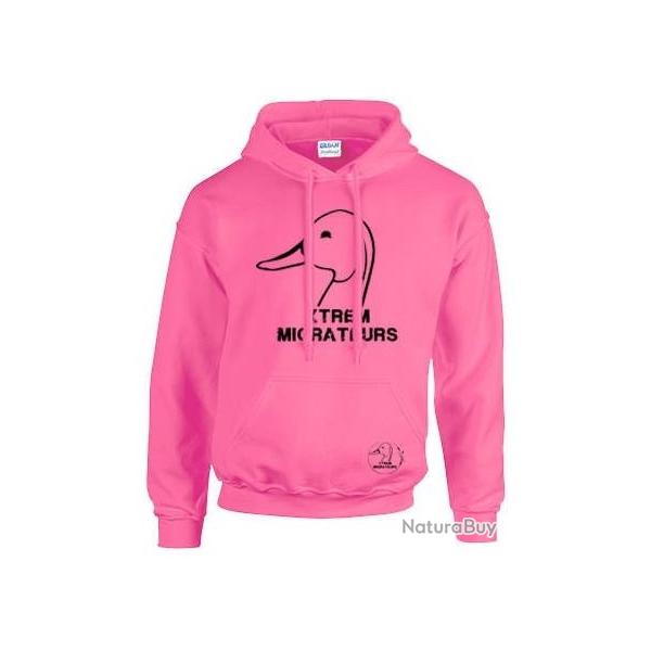 Sweat capuche Xtrem Migrateurs Rose