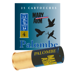 Cartouche PALOMBE 34 cal 12 Mary Arm Plomb