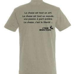 Tee-shirt gris philosophie de la chasse XTREM MIGRATEURS-M