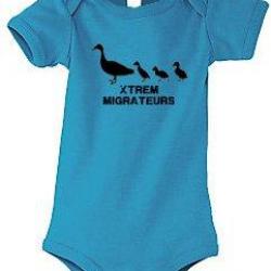 Body bébé bleu Canetons XTREM MIGRATEURS-3-6 mois
