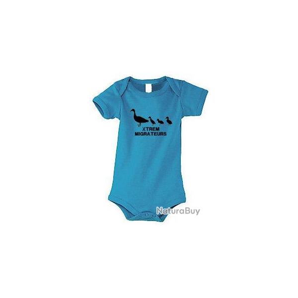 Body bb bleu Canetons XTREM MIGRATEURS-3-6 mois