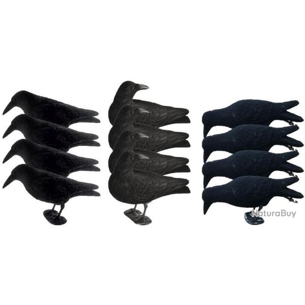Pack 12 appelants corbeaux actifs floqus avec pattes