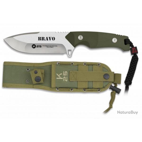 K25 32260 Bravo Couteau tactique, survie , bushcraft , militaire