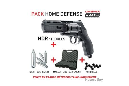 Umarex Revolver T4e Hdr 50 11 Joules Mallette 100 Balles Caoutchouc 5 Capsules Co2 Armes A Balles De Caoutchouc Classees En Categorie D