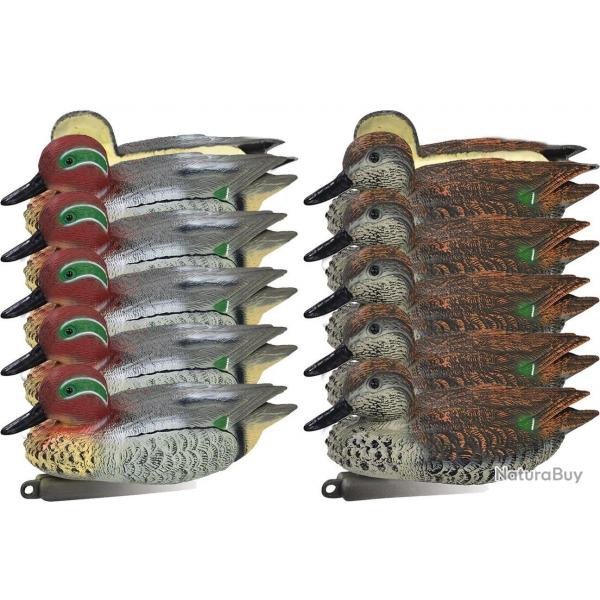 Pack 10 appelants canards sarcelles mousses mle et femelle