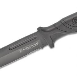Couteau de Combat Smith&Wesson Search & Rescue Lame Acier 8Cr13MoV Etui Nylon SW1100070
