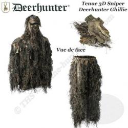 DEERHUNTER Ensemble Ghillie 3D Sniper camouflage Sneaky déstructurant avec gants L/XL