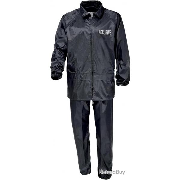 Tenue de pluie noir scurit