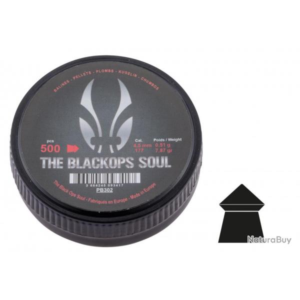 Plombs The Black Ops Soul  tte pointue cal. 4,5 mm