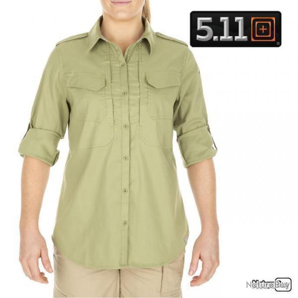 Chemise 5.11 TACTICAL SPITFIRE SHOOTING Femme Manches longues Vert Mosstone