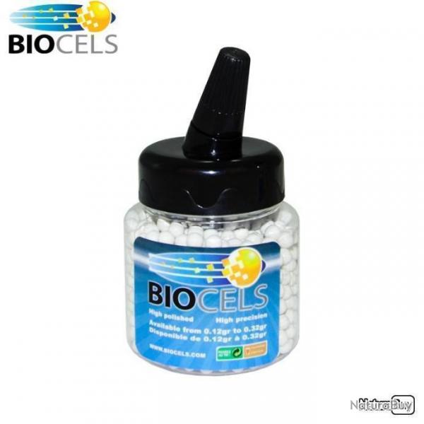 Billes airsoft 6 mm 0.15 g biodgradables Biocels - Verseur de 1000 billes
