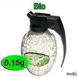 Billes airsoft 6 mm 0.15 g biodégradables KYOU Airsoft - Grenade de 700 billes