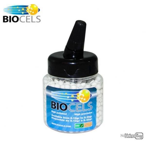Billes airsoft 6 mm 0.20 g biodgradables Biocels - Verseur de 1000 billes