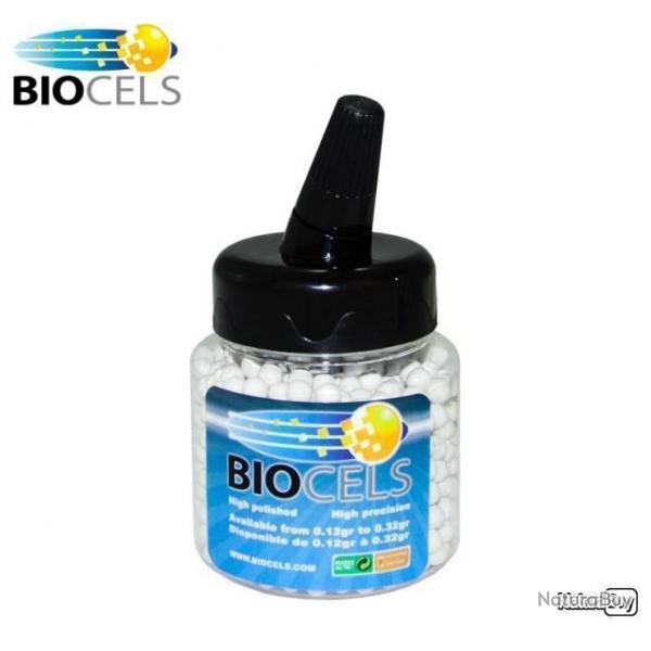 Billes airsoft 6 mm 0.23 g biodgradables Biocels - Verseur de 1000 billes