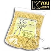 sachet 1000 billes jaune pour pistolet à billes 6mm