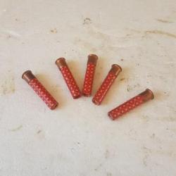 lot cartouches ancienne 9mm carton double charge  rouge
