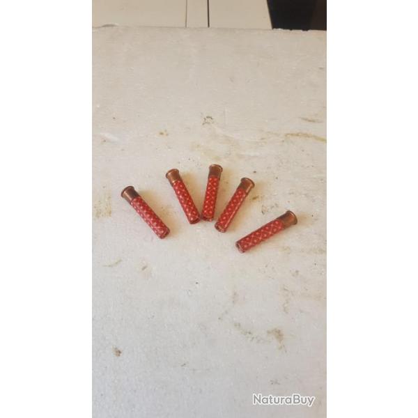 lot cartouches ancienne 9mm carton double charge  rouge