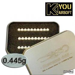 Billes airsoft 6 mm 0.445 g céramique KYOU Airsoft Supreme 445 - Coffret de 30 billes