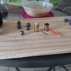 Dosette poudre noire en kit, poudre plus semoule pour calibre 36, balles rondes