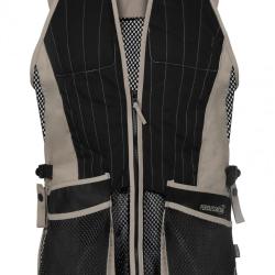Gilet Ball Trap Noir Et Beige Percussion
