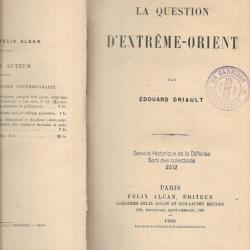 la question d'extrème orient de édouard driault 1908