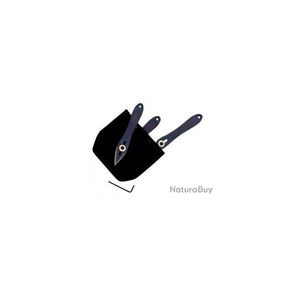 CUDEMAN - Couteaux rglables 15cm noir (x3)