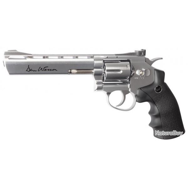 Revolver CO2 Dan Wesson silver 6'' BB's cal. 4,5 mm