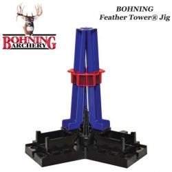 BOHNING Feather Tower Jig Empenneuse 3 plumes naturelles droites ou gauches en une fois