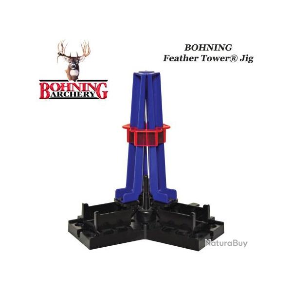 BOHNING Feather Tower Jig Empenneuse 3 plumes naturelles droites ou gauches en une fois