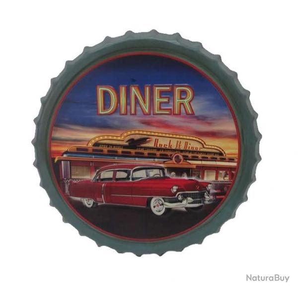 Capsule Mtal relief Diner voiture rouge