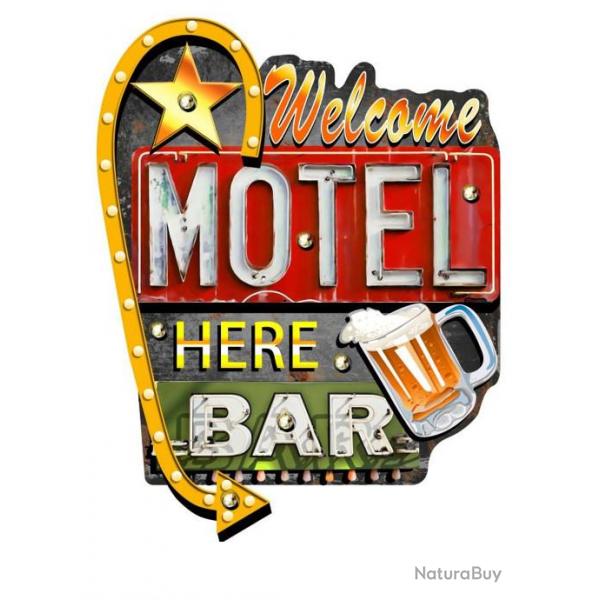 Enseigne vintage 3D  Led / Welcom Motel
