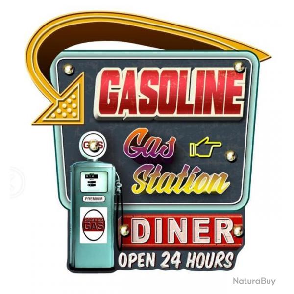 Enseigne vintage 3D  Led  offrir / Gasoline Diner