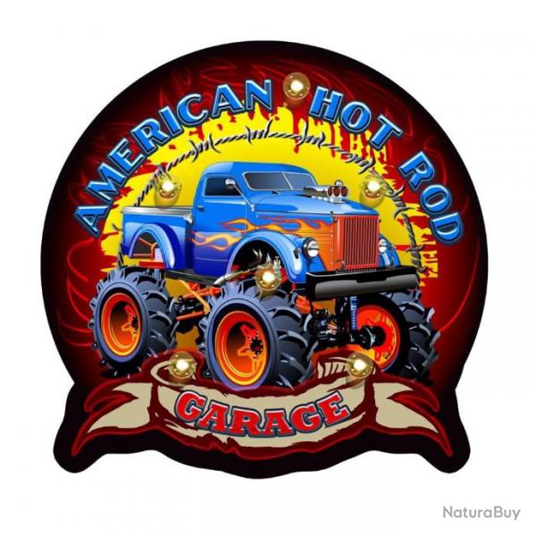 Enseigne vintage 3D  Led / American Hot Rod Garage