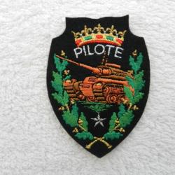 Insigne badge militaire français - pilote char - blindée cavalerie