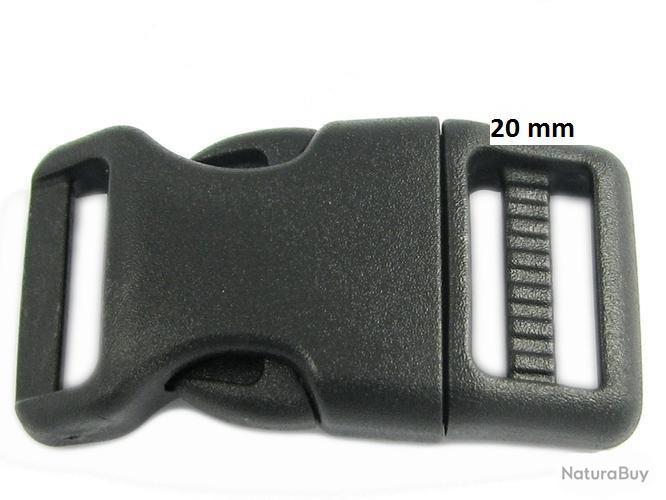 Lot De 100 Boucles à Dégagement Latéral Duraflex Stealth Warrior 38 Mm - Acétal Noir, Neuf