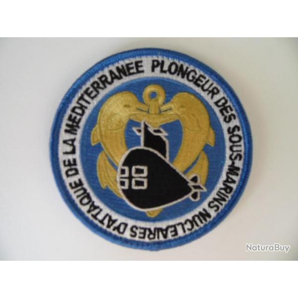 INSIGNE TISSU PATCH MARINE NATIONALE PLONGEURS SOUS-MARINS NUCLEAIRES / DIVING SUB-MARINE FRANCE NAV