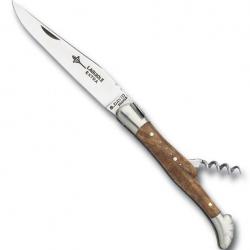 Couteau Laguiole genévrier tire-bouchon 2 mitres 12 cm [Arbalète G. David]
