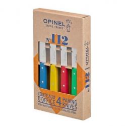 Coffret Opinel 4 couteaux office inox N°112 (couleurs classiques) [Opinel]