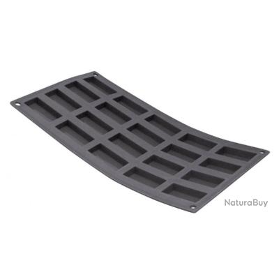 De Buyer MOUL'FLEX Plaque 28 Mini-Canelés En Silicone Platine - 17,5 X 30 Cm - Résistante -40°C à +280°C