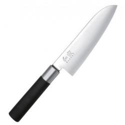 Couteau de cuisine japonais Santoku "Wasabi Black" 16,5cm [Kai]