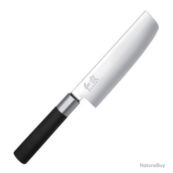 Couteau de cuisine japonais Nakiri "Wasabi Black" 16,5cm [Kai]