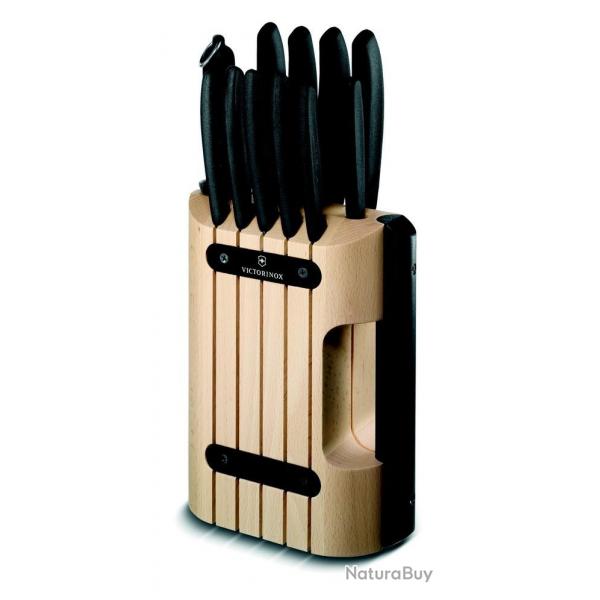 Bloc de couteaux de cuisine "SwissClassic" en bois [Victorinox]