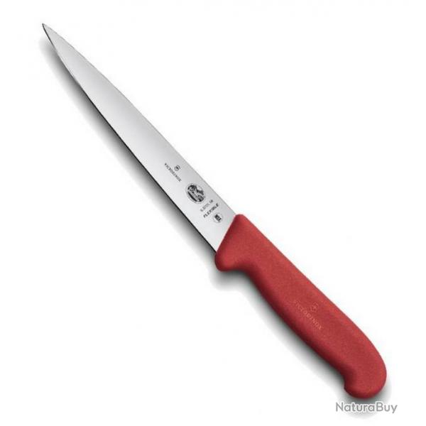 Couteau dnerver/filet de sole "Fibrox rouge" [Victorinox]
