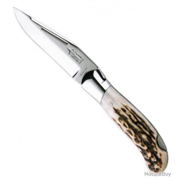 Couteau Laguiole chasse (Grande nature) cerf 12 cm [Arbalte G. David]