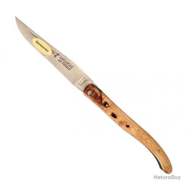 Couteau Laguiole plein manche genvrier 12 cm [Le Fidle]