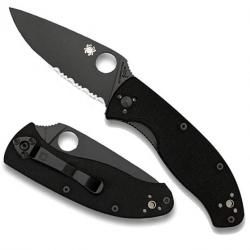Couteau "Tenacious" noire G10 [Spyderco]